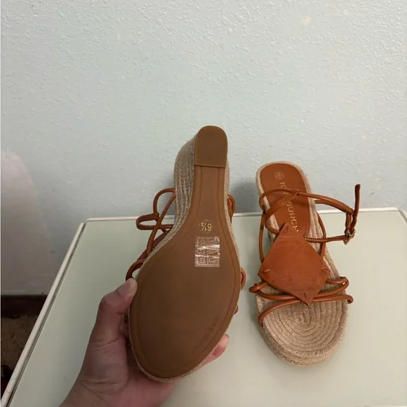Tory Burch Brown Wedge Sandals - Picture 2 of 4